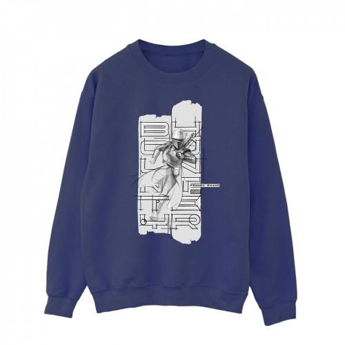 Star Wars Mens The Book Of Boba Fett Fennec Illustration Sweatshirt