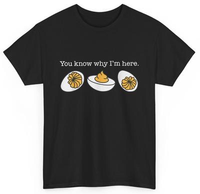 Retro Thanksgiving Dinner You Know Why I'm Here Deviled Egg T-shirt