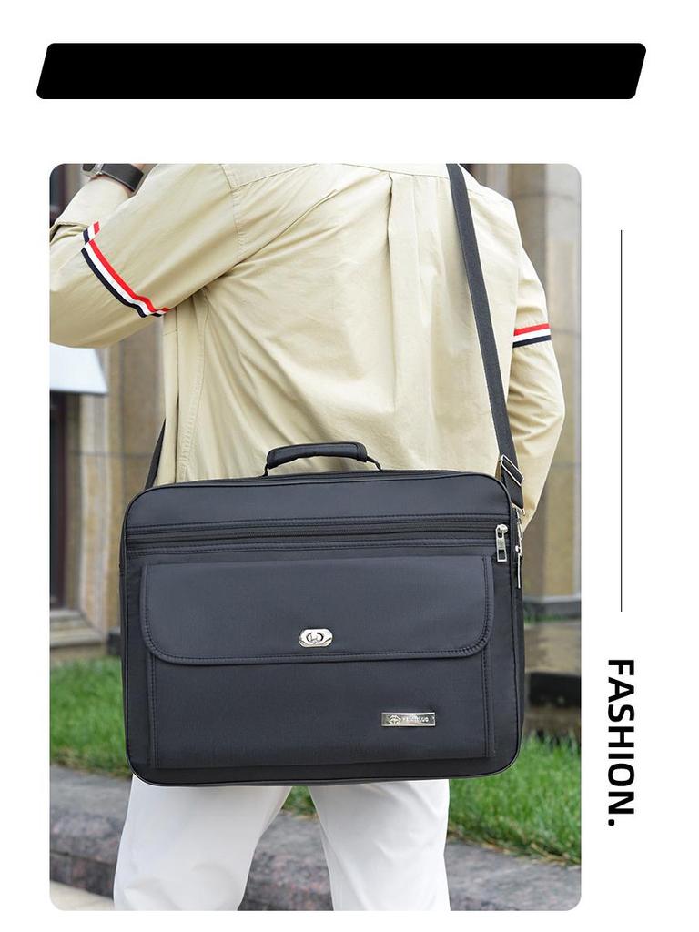 Korean Style Men's Oxford Cloth Crossbody Briefcase - Large Capacity Fashion Computer Handbag