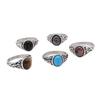2026 Jewelry European and American Personalized Retro Oval Gemstone Men's Jewelry Accessories Ring