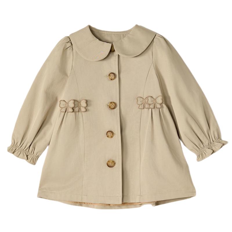 DEESHA Girls' Autumn Mid-Length Trench Coat