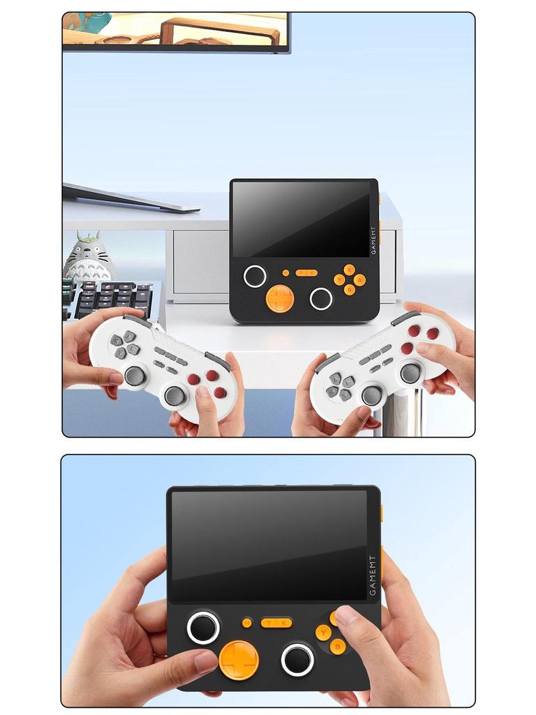 E5Plus Open Source Duales System 5-Zoll Handheld-Spielkonsole mit WiFi & Bluetooth für Android/PSP-Spiele