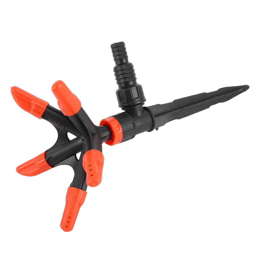 Automatic Sprinkler Head 360 Degree Rotating 5 Nozzle Water Sprayer for Lawn Yard Irrigation Flower Vegetable Watering