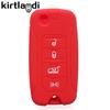 Key Holder Silicone Key Case Cover for Jeep Renegade Compass 2016 2019 2020 2021 2/3/4 Button Remote Fob Protection Flip Folding