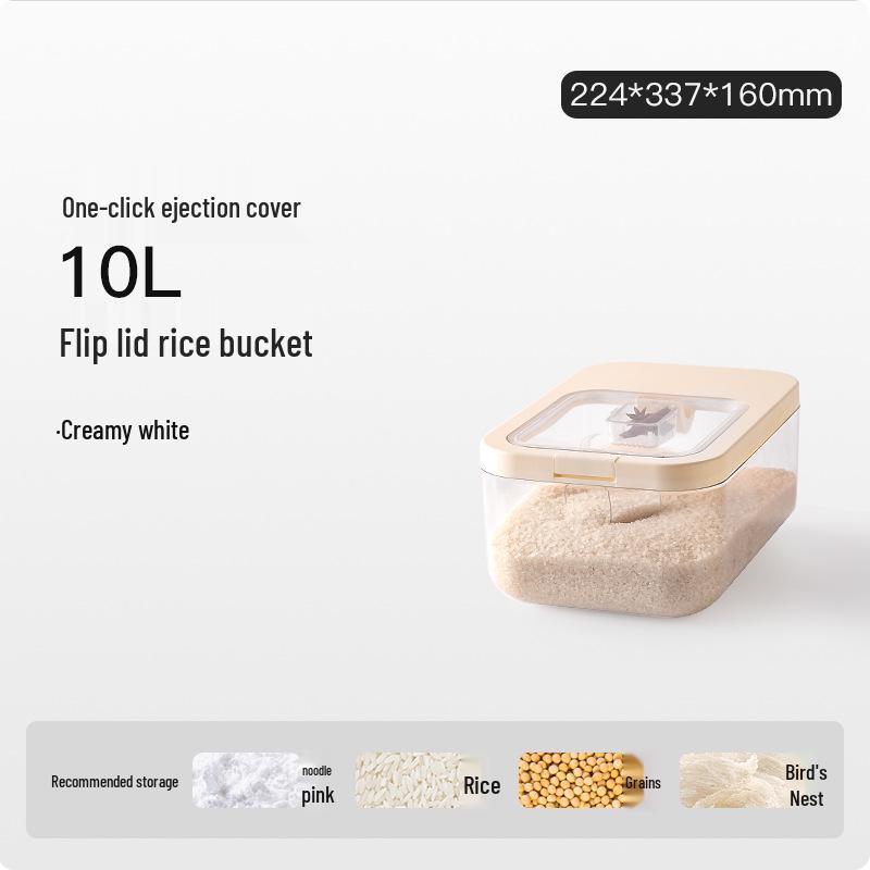 Buckle Sealed Rice Bucket: Insect-Proof, Pest-Proof, Food Grade Storage Container for Grains and Flour