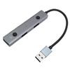 AI Powered USB Hub Voice Control Aluminum Alloy Shell USB 2.0 Hub Adapter for Computer Laptop Tablet