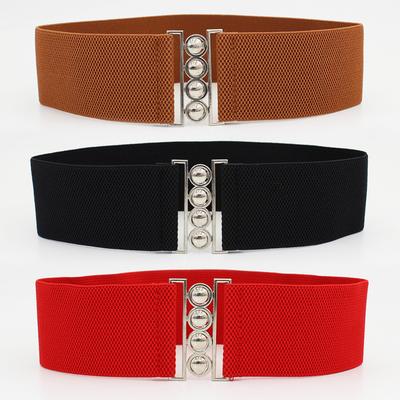Women'S Elastic Elastic Waist Seal Width Simple Decorative Dress Waist Belt 6Cm Wide Three Sizes