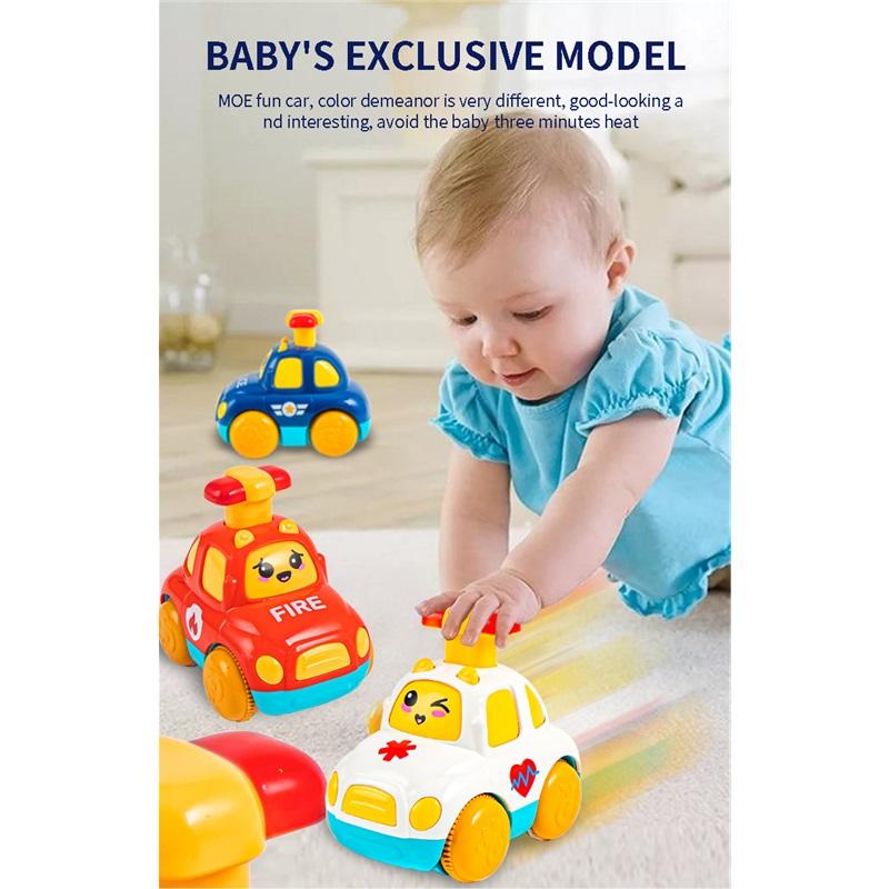 Children Toys Cars Toys for Boys 1 2 3 Ages Cartoon Inertia Press and Go Cars Toys for Kids Pull Back Fire Engine Toy Baby Gifts