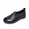 Women's autumn new round head flat shoes soft sole soft surface comfortable single shoes first layer cowhide four seasons shoes