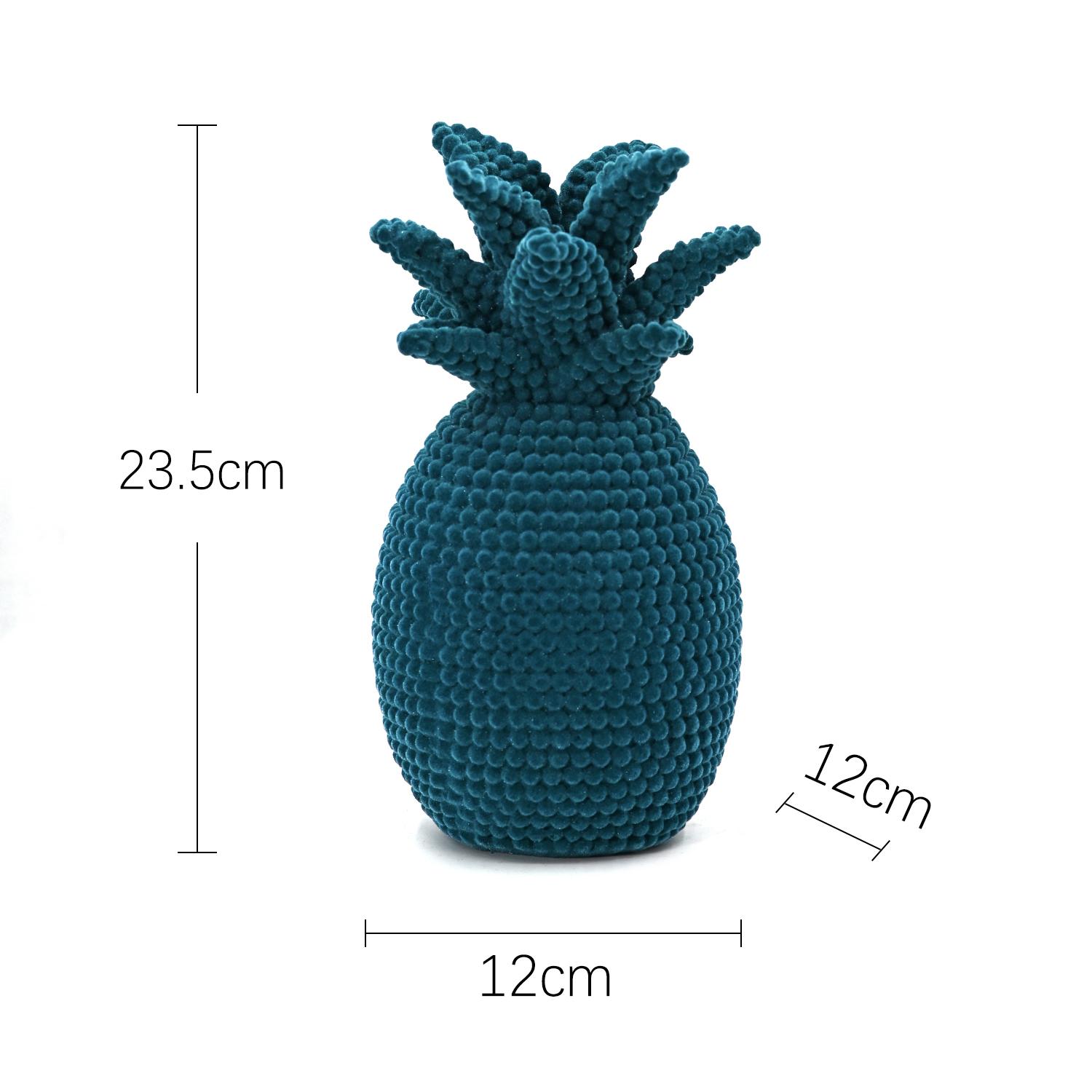 

Pineapple Sculpture Flocked Desktop Decoration Modern Figurine Statue For Home Living Room Shelf Cabinet Mantel синій