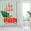 Universe Starry Sky Shower Curtain Bathroom Decor Bath Curtains Waterproof Polyester Christmas Snowflake Bathroom Curtains