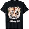 Tiger Birthday Girl Big Cat Birthday Party Outfit Women Girl T-Shirt