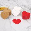 100pcs Heart Shaped Cards Blank Cards Label Handwritten Blessings Kraft Paper Gift Labels DIY Crafts Hanging Decoration