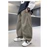 Boys Straight Loose Solid Color Casual Long Work Pants For Big Boys