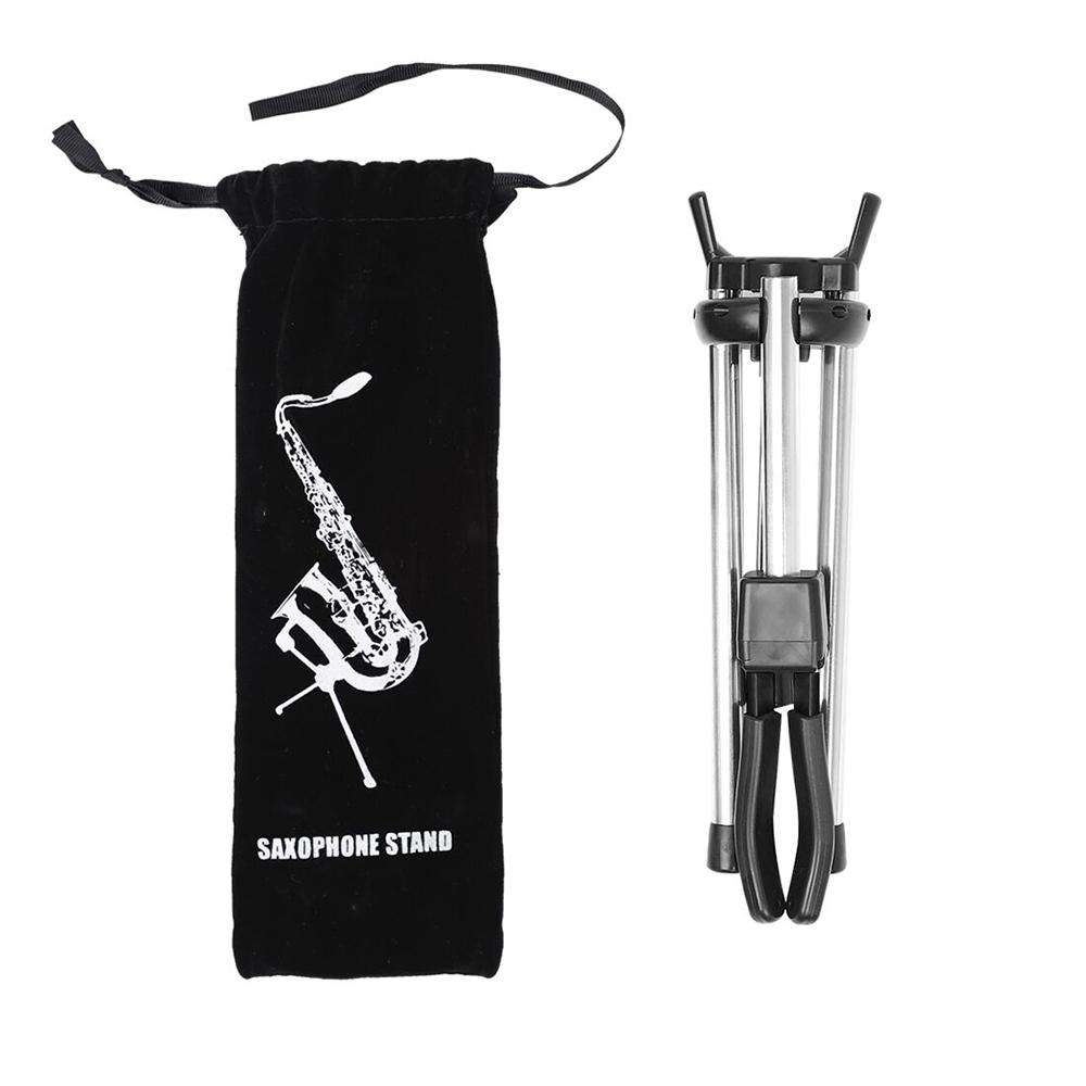 Foldable Saxophone Stand Portable Alto Sax Metal Floor Stand Holder Aluminum Alloy with Carry Bag