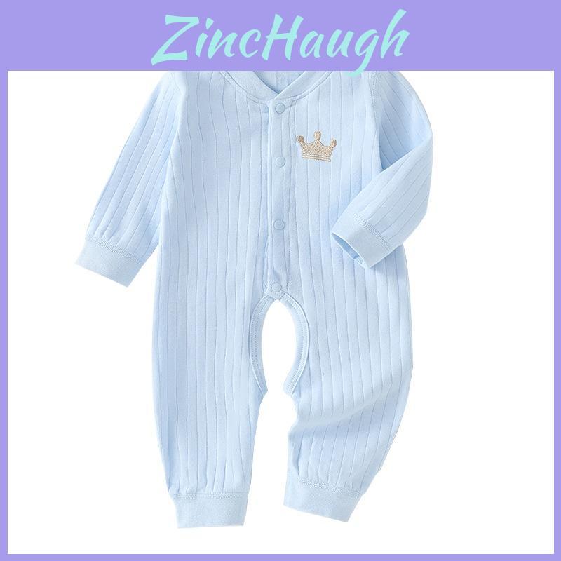 Baby Cotton Long Sleeve Romper With Bone Free Design For Newborns And Infants