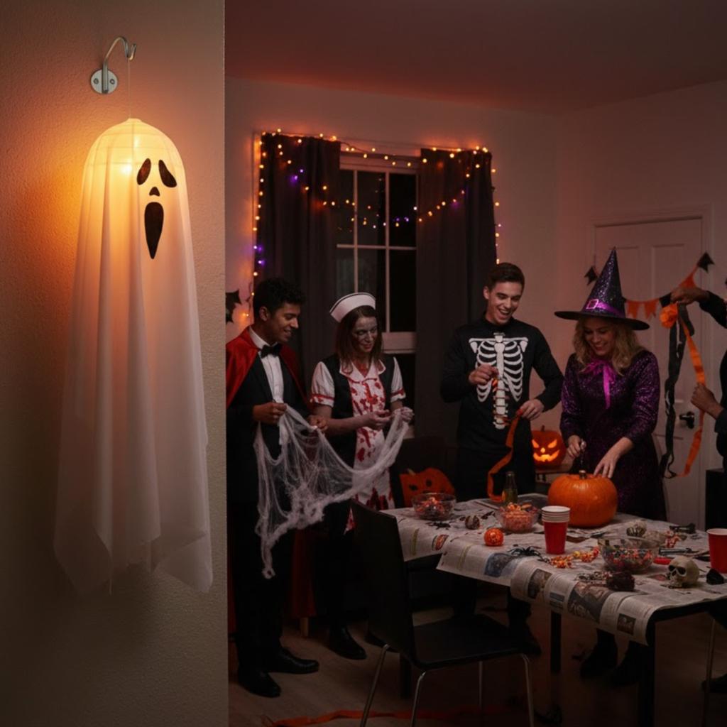 Ozdoba Na Halloween Duch Świecący 85 Cm