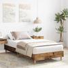 VidaXL Cadre de lit sans matelas vieux bois 90x190 cm bois ingénierie, meuble de chambre à coucher, sommier, lit simple, 861091