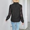 A New Solid-color, Elegant Lace Patchwork Shirt for Women In Autumn