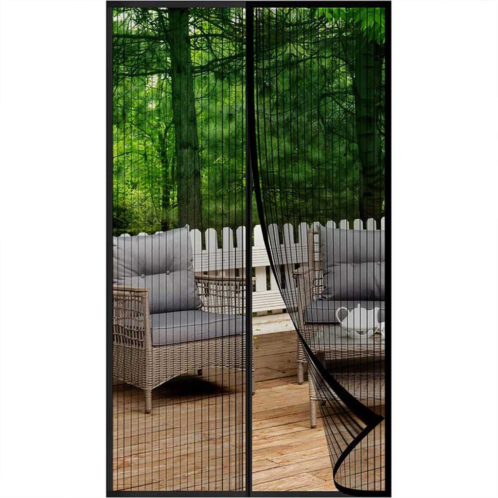 Magnetic Screen Door Curtain Anti Mosquito Keeps Bug Out Automatic Self-Closing Household Ventilation Door Mesh Curtain 38x82in