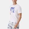Levis Casual Comfortable Letter Print Ribbed Crew Neck Short Sleeve T-Shirt Men Tops White 002X9-0000
