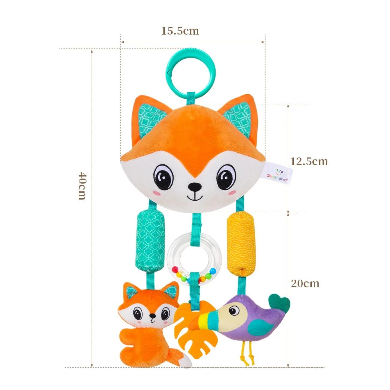 

Baby Toys for 0 3 6 12 Months Rainbow Activity Plush Animal Stroller Hanging Toy for Baby Car Seat Crib Travel Sensory Baby Toy