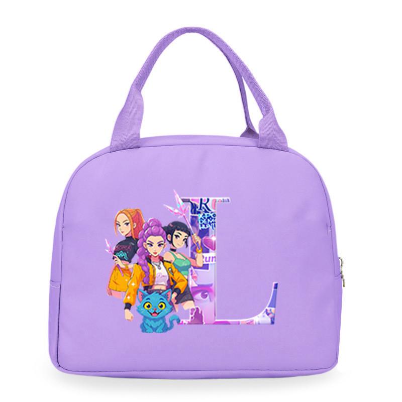 Kinderen Meisjes Kpop Rumi Zoey Mira Derpy Sajaboys Bedrukt Student Waterdicht Maaltijd Lunchbox Tas Casual Handtas