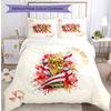 Set Biancheria da Letto Stampata Calcio Inghilterra 3 Pezzi Copriletto Traspirante Accogliente come Regalo per la Casa Nuova o per le Feste