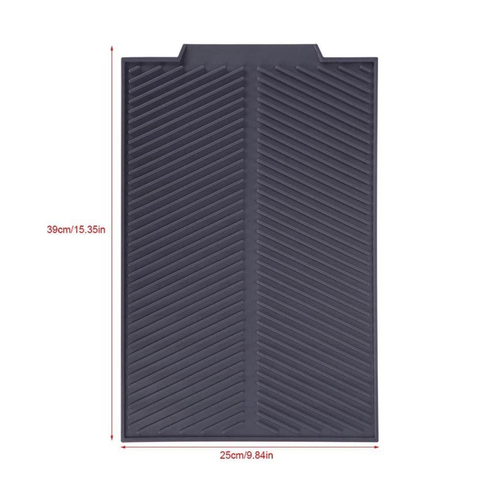 Green Grey Dish Drying Mat Silicone Drain Mat Durable Drain Tray Kitchen Counter Sink