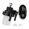 Boat Fuel System Filter Assembly With Clear Bowl, Two Hose Connections and Mounting Fastener for 9.9-90HP Routine Marine Engine Service Work Tasks
