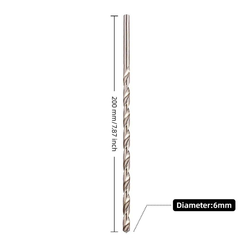 2PCS High Speed Steel Twist Drill Bits 6mm Diameter Auger Drill Bits For Hardened Metal