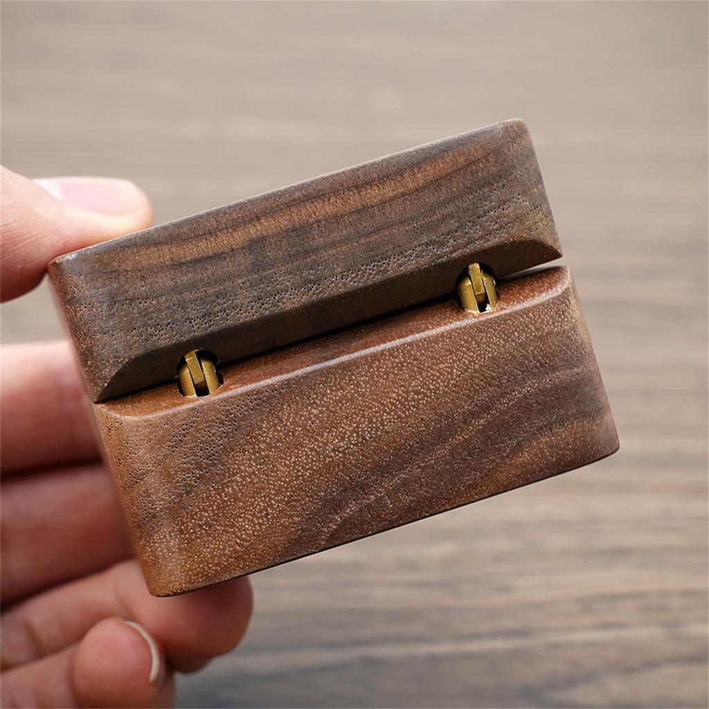 Portable Wood Jewelry Box for Rings Handcrafted Wood Jewelry Storage Box Stand Holder for Rings and Jewelry Display