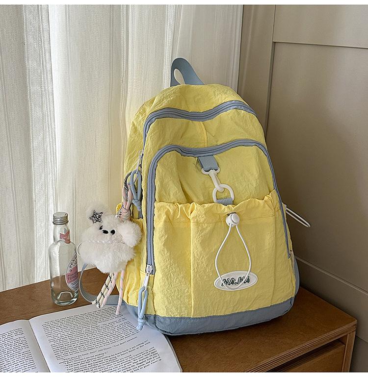 Schoolbag Backpack Women's 1011 Summer New Trend Middle School Student School Bag Large Capacity Short Trip Lightweight Travel Bag