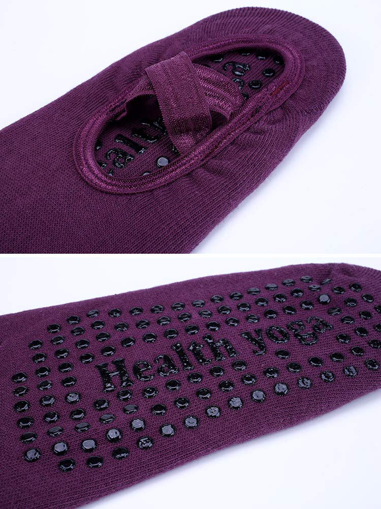 Yoga Socks with Socks for Sports and Sizes Set of 4 Win.Deeper Women's Five-Toe Non-Slip Outdoors, 22-25cm, (Set A)