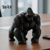Sophisticated Space Styling 3D Printed Gorilla Sculpture Ornament Minimalist Modern Art Figurine with Strength Expression Decor Detailed Texture