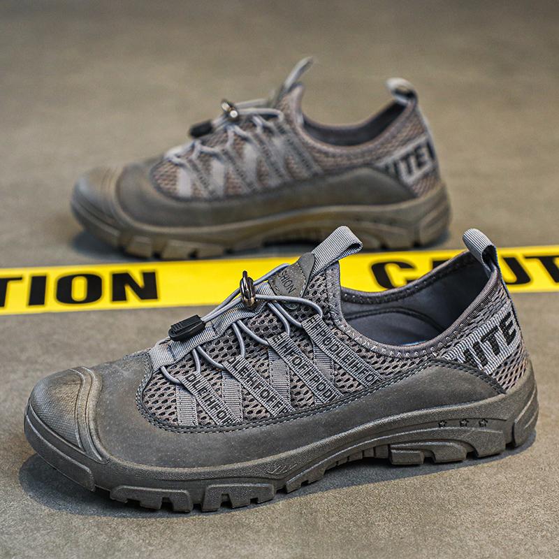 

Fashion PARZIVAL Men Casual Shoes Outdoor Sneakers Walking Sneakers Male Leisure Vacation Climbing Beach Shoes Sneakers Work Men Shoes 44 серый