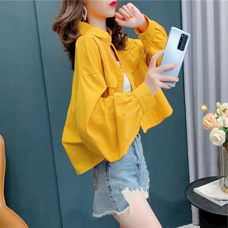 

Рубашка с длинными рукавами, куртка женская, тонкий дизайн, ниша, высокая талия, короткая верхняя одежда XL