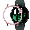 Custodia per orologio con strass, galvanica antiurto, per orologio, paraurti, protezione per lo schermo, per Samsung Galaxy Watch 4