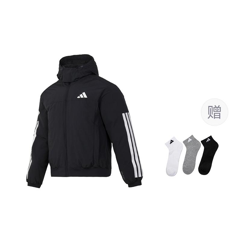 adidas 3 Stripes 2024 Fall Down Jacket Men's Black JG3845