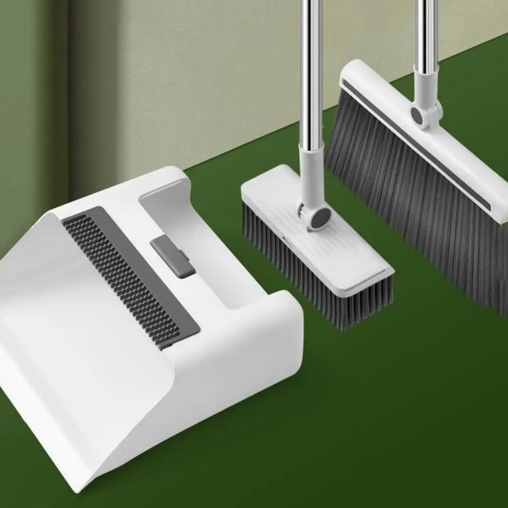 Multi-Surface Cleaning Folding Broom Set 3-in-1 Floor Brush Dustpan Combination  Floor Brush