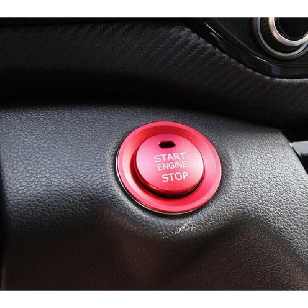 For Hyundai Elantra 2017-20 Red Aluminum Engine Start Stop Ignition Button Ring