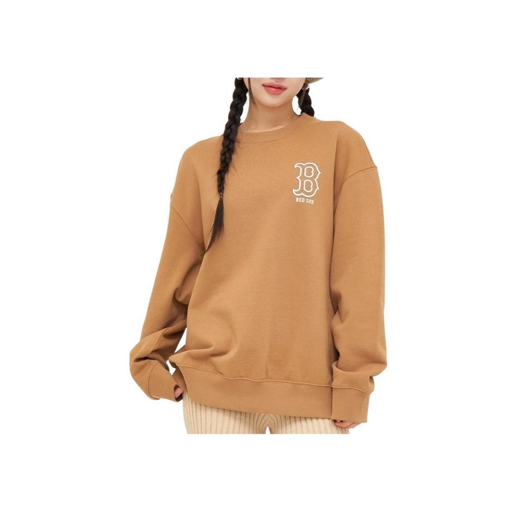 New MLB Boston Red Sox Sweatshirt Unisex Dark Beige 3AMTB9744-43BGD
