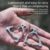 3-Hook Carabiner Triangle Hanging Buckle Tent Torch Hanger Keychains Multifunctional Stainless Camping Backpack Hanging Hook