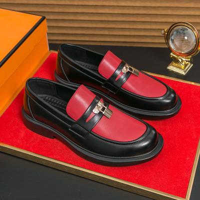Jurk zakelijke leren schoenen lente nieuw heren casual leren schoenen gouden gesp bruiloft banket één voet instappers