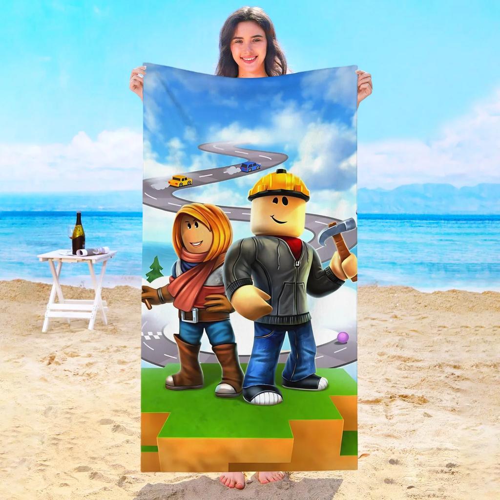 Robloxes Beach Towel Travel Hotel Towels Bathroom Swimming Pool Playa Baby Spa For Home Sauna Bath Microfiber Quick Drying Gym