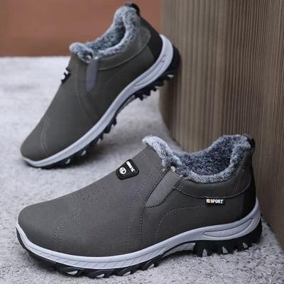 Stivali da neve da uomo scarpe casual invernali antiscivolo e caldi stivaletti alla caviglia in pelliccia scarpe economiche