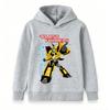 Kids Boys Girls Casual Pullover Hoodie, Cool Cartoon Mecha Robot Pattern Long Sleeve Hooded Sweatshirt, Comfortable Loose Top For Daily Wear And Outdo