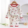 Children's Korean Style Thermal Velvet Pajama Set - Boys & Girls Warm Autumn Shirt and Pants