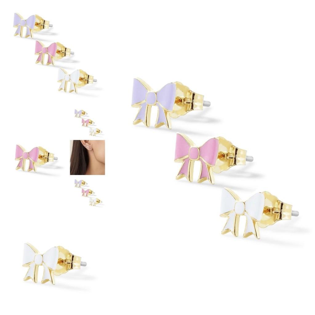 Modern Butterfly Knot Earrings Set Stylish Alloy Plated Accessories For Women