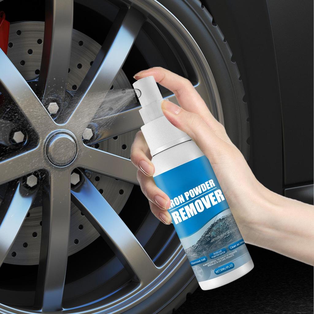 30ml Car Iron Remover Fast Acting Universal Protective Metal Rust Cleaner for Auto Wheel Car Tire Trailer Pickup Van ATV SUV RV